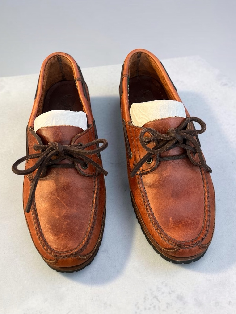 Quoddy Men's Leather Boat/Canoe/Moccasin GUC! Size 8